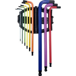 Juego de 9 llaves allen de colores largas Profesionales - Imagen 3